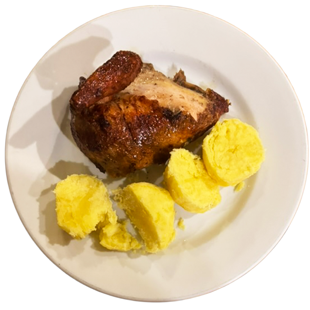 1/4 de Pollo c/papas sancochadas